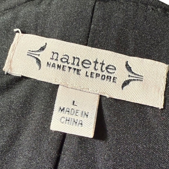 Nanette Lepore Black and Gold Metallic tweed open front blazer - women's Large - Picture 3 of 10